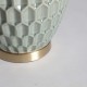 Lámpara de mesa Cailar cerámica verde 41x41x66