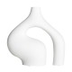 Jarrón Oriany cerámica blanca 29x11x29