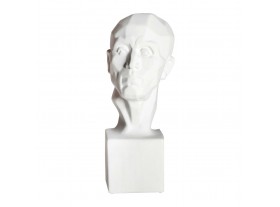 Figura escultura busto Barjac cerámica blanca 22x18x47