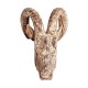 Figura pared Busto cabra madera 16x15x22