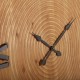 Reloj pared redondo Akiraf madera marrón 120x6x120