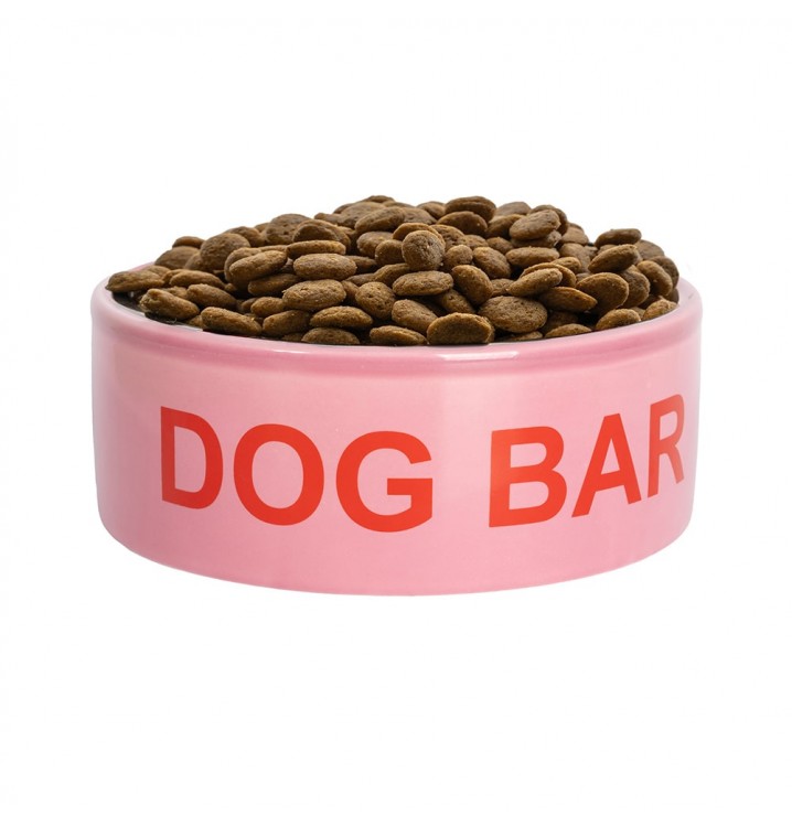 Comedero mascotas Perro bar cerámica 16x16x6