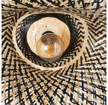 Lámpara techo Colles bambú natural negro