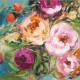 Cuadro impresionista Tuske lienzo flores varias 100X100