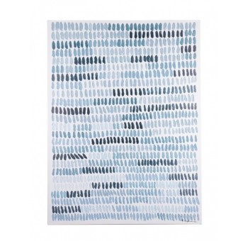 Cuadro abstracto Teleno lienzo tonos azul 90X3.5X120