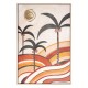 Cuadro Sagasty lienzo marco madera natural palmeras