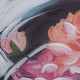 Cuadro Citilend lienzo astronauta flores 40 por ciento pintado a mano