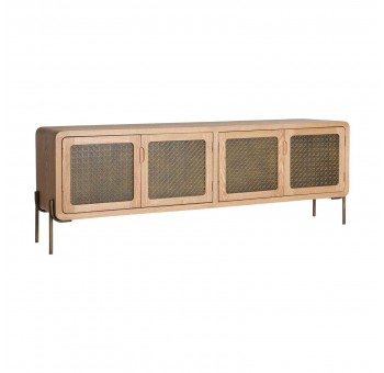 Mueble Tv Nandini madera y aluminio 161x40x56