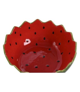 Bol Sandía cerámica rojo 15x15x6.5