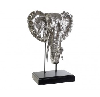 Figura decoración Elefante plateado 42X30X56