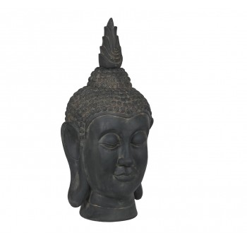 Figura Buda gris oscuro 56X55X112