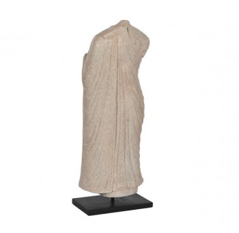 Figura decoración Busto neoclásico crema 26,2X16X68,5