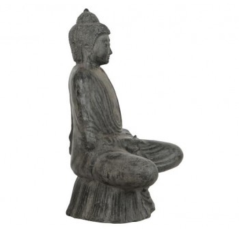 Figura decoración Buda sentado gris 67X50X95