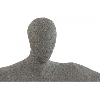 Figura decoración persona abstracta gris 57X19,5X26,8