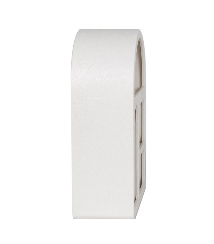 Estantería pared Ibiza madera blanco 4 estantes parte superior ovalada