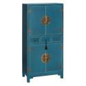 Mueble auxiliar Japo azul 4 puertas 3 cajones madera colores del mundo