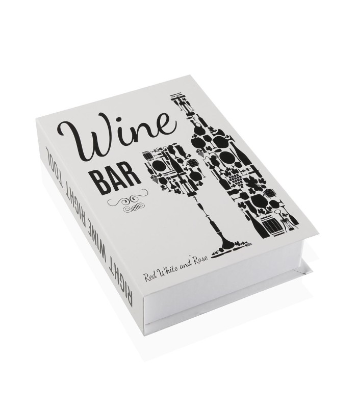 Set regalo libro con accesorios vino blanco