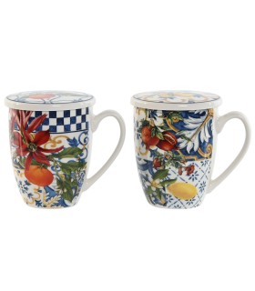 Taza mug infusiones 12,5x9x11 azulejos 380 ml