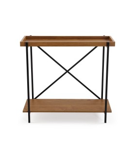 Consola Sekhar 80x30x76 marrón y negra