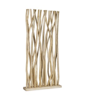 Biombo separador Brycen 90x20x180 ramas teca natural
