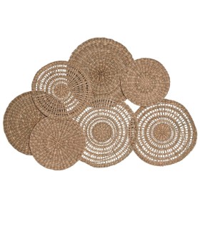 Decoración pared Rezval 84x1x54 fibra natural