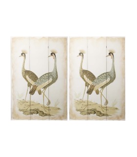 Biombo Canva Garzas 120x3x180 Cm