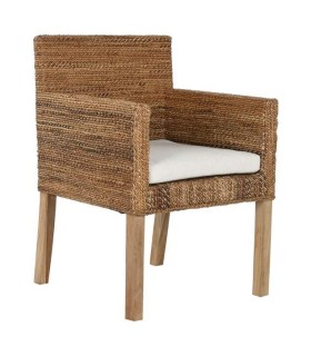 Sillón Stetson 60X60X86 madera teca fibra con cojín