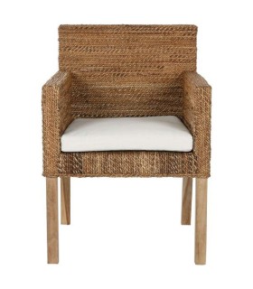 Sillón Stetson 60X60X86 madera teca fibra con cojín