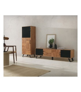 Armario 2 puertas Nehemiah 180x90x76 madera maciza