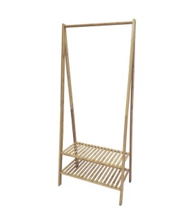 Perchero burro 75x45x170 con 2 baldas madera roble