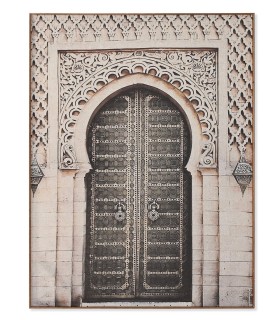 Cuadro lienzo Portón árabe 60x3x80 lino natural