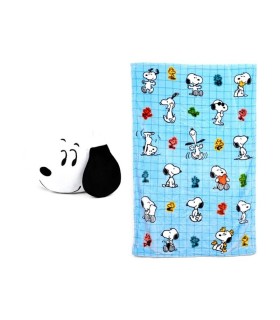 Manta Snoopy  viaje 120x180 con funda almohada