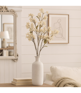 Ramo flor Viburno Tinus Loryn blanco roto