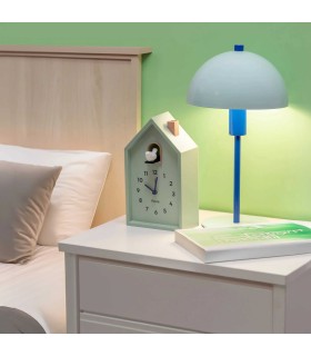 Reloj despertador cuco casita menta