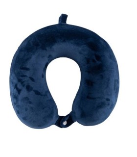 Cojín cervical azul oscuro viscoelástica con cierre y cremallera