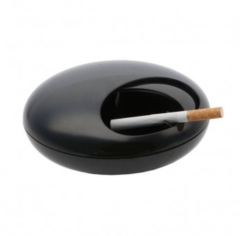 Cenicero retro giratorio anti humo negro