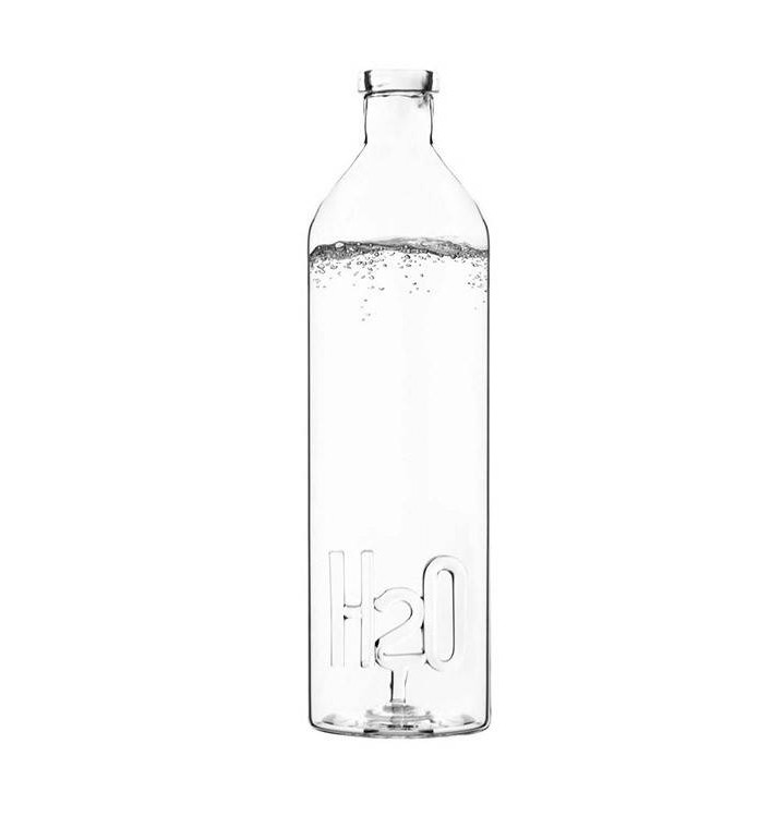 Botella agua cristal H2O