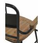 Pack 4 sillas madera Vejar metálica negra