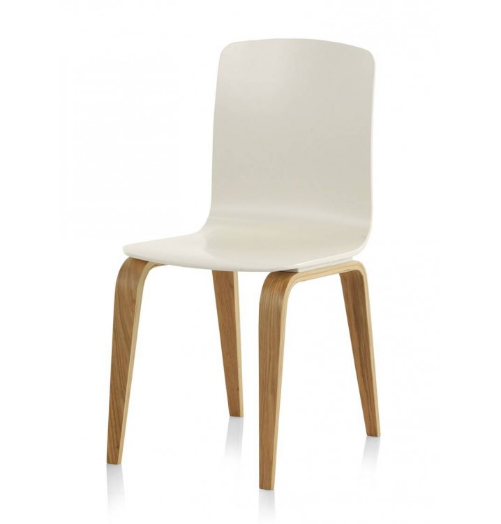 Set 4 sillas madera haya Finland modelo 1 blanca