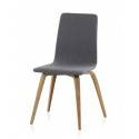 Set 4 sillas madera haya Finland modelo 1 tapizado gris