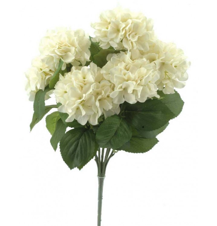 Ramo hortensias beige 7 flores artificial