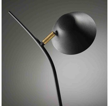 Lámpara sobremesa Albina metal negro dorado casual