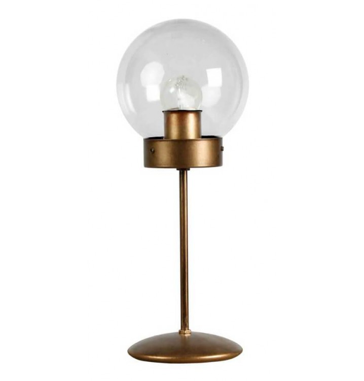 Lámpara de mesa Atomo Art Decó oro viejo transparente