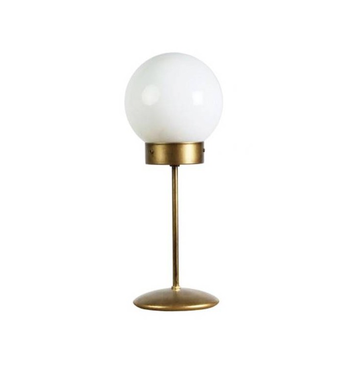 Lámpara de mesa Atomo Art Decó dorada tráslucida