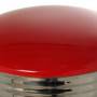 Taburete alto bar Joseph metal cromado rojo años 50