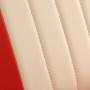 Silla Joseph metal cromado acolchado PU rojo blanco años 50