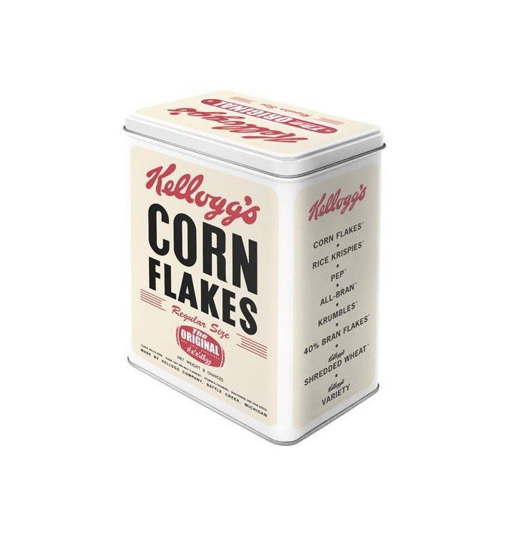 Caja bote metal Kelloggs Corn Flakes pequeña