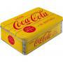Caja metal Coca Cola amarilla retro