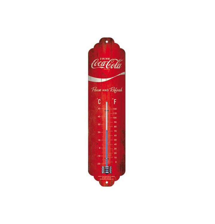 Termómetro pared retro Coca Cola rojo