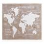 Cabecero cuadro Mapa Mundo 110x100 madera natural